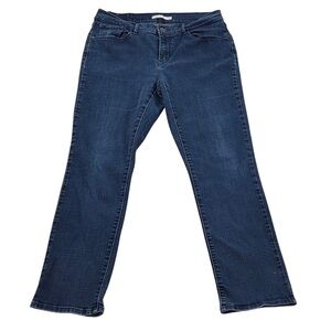 Levi's Classic Straight Leg Jeans Dark Wash Blue Women's Size 31 x 28 12 Short